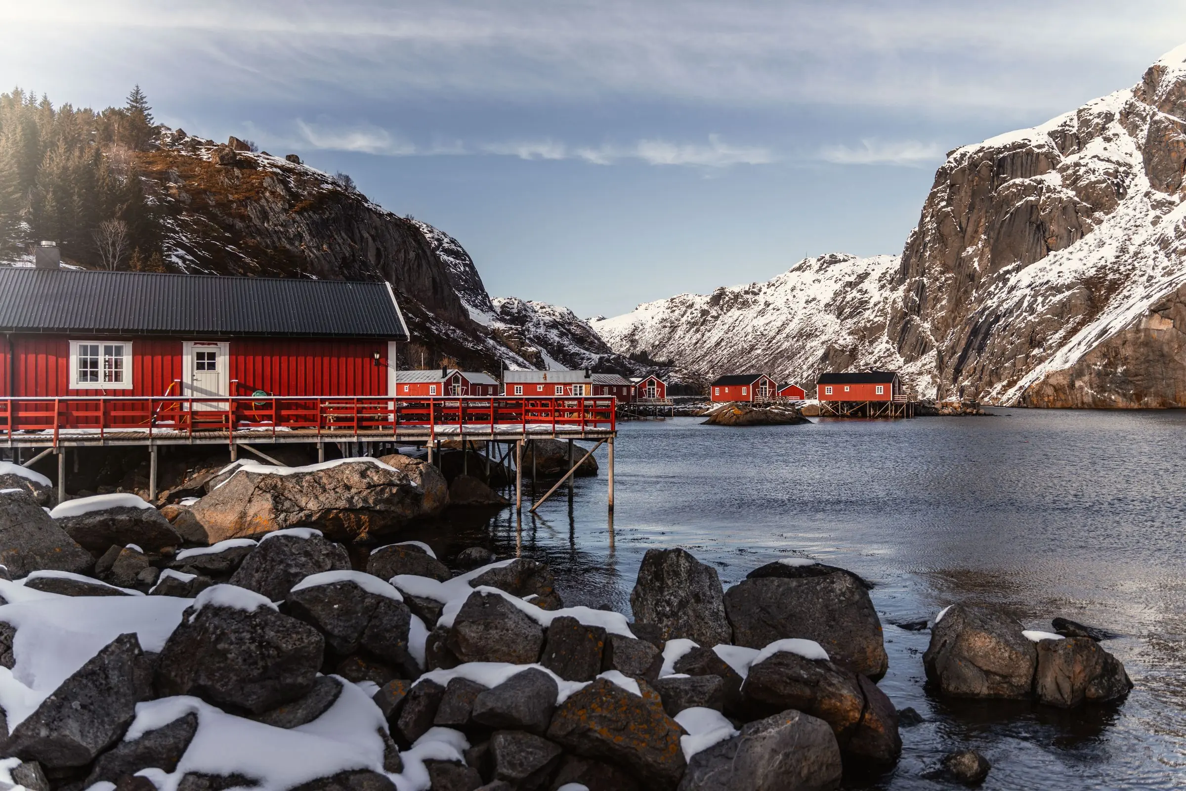 norway red huts | Galerie Reisen