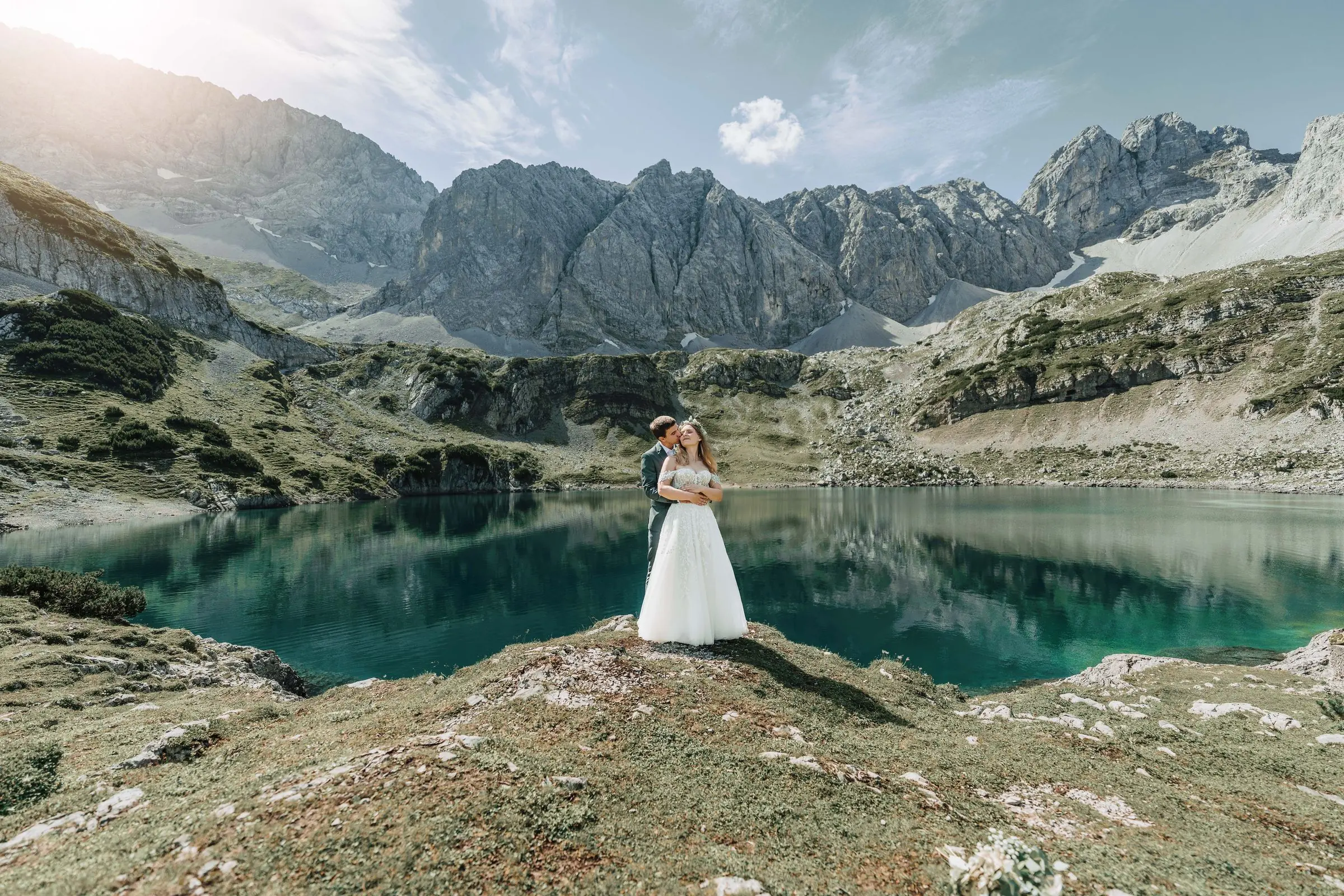 wedding ehrwald dragon lake mountains engagement sunrise perfect alps | Hochzeit